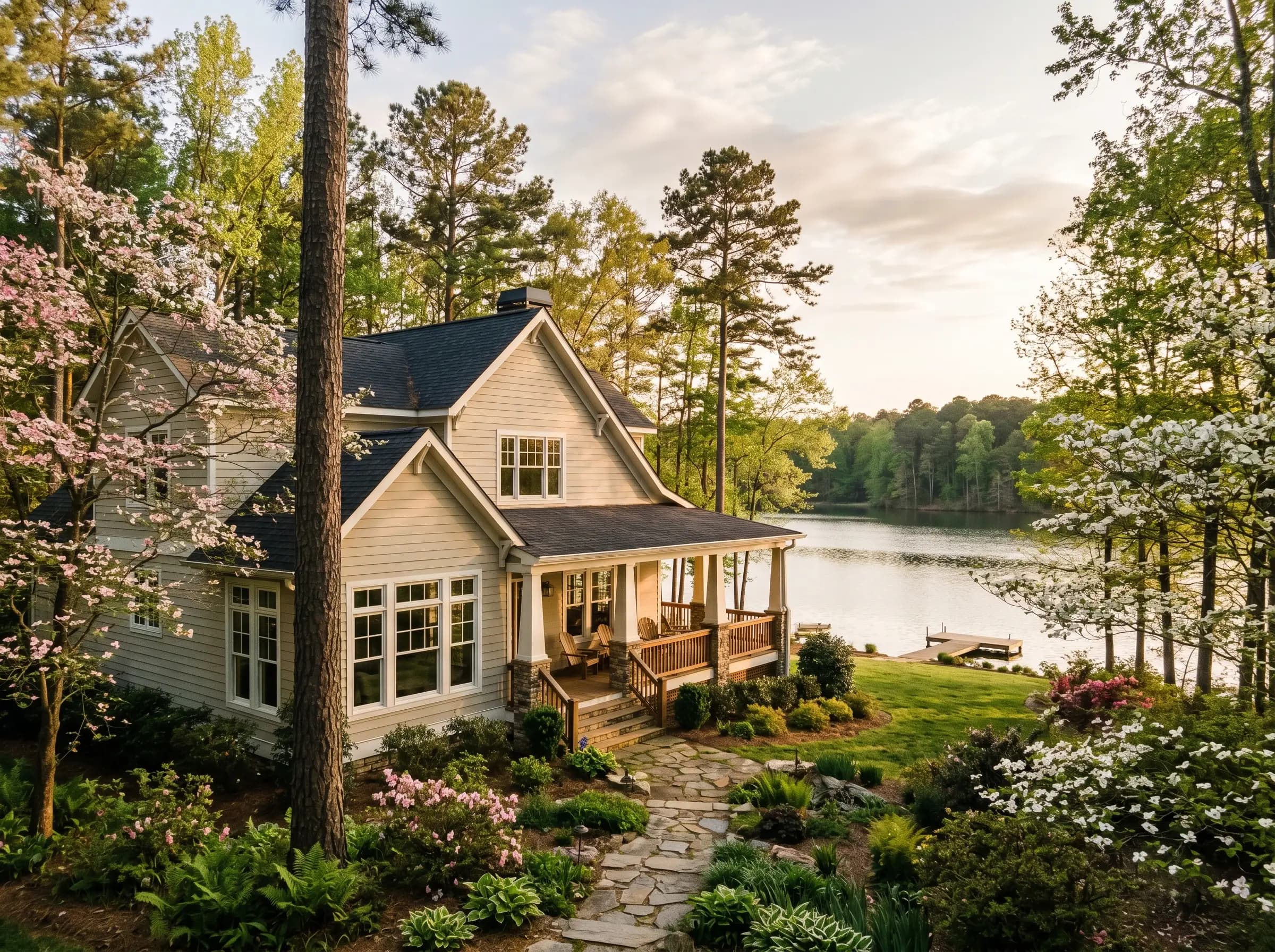 Spring Hope, NC — historic downtown street or lake home near Lake Royale