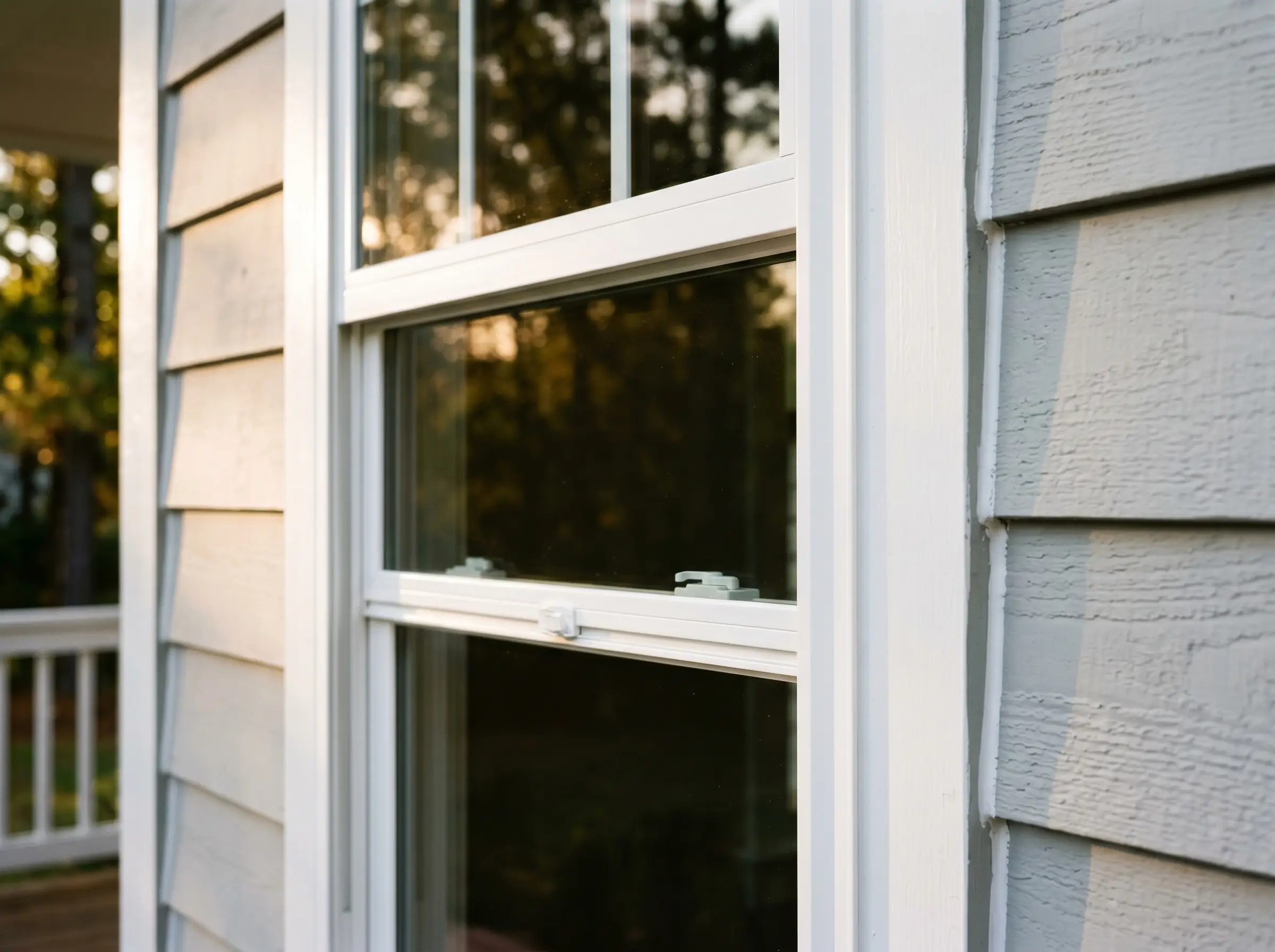 Window detail close-up showing frame quality